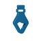 Blue Bottle with potion icon isolated on transparent background. Flask with magic potion. Happy Halloween party.