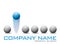 Blue Bouncing Ball Company Logo