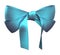 Blue bow-knot- 3d rendering - illustration - for gifts