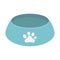 blue bowl food dog paw print