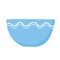 Blue bowl kitchen utensil isolated icon design white background