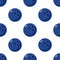 Blue Bowling Ball Flat Icon Seamless Pattern