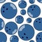Blue Bowling Ball Seamless Pattern