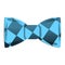 Blue bowtie icon, cartoon style