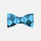 Blue bowtie icon, cartoon style