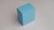 Blue box mockup on empty white background