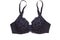 Blue bra, brassiere with embroidery and lace,