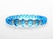 Blue bracelet isolated on white