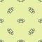Blue Brass knuckles icon isolated seamless pattern on yellow background. Vector