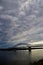 Blue Bridge over a Moody River: Columbia River, Pasco, Washington