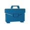 Blue Briefcase icon isolated on transparent background. Business case sign. Business portfolio.