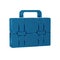 Blue Briefcase icon isolated on transparent background. Business case sign. Business portfolio.