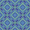 Blue bright painted rhombuses and squares in a seamless pattern