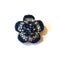 Blue brooch in the form of a flower from beads and sequins