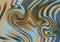 Blue and Brown Curvature Ripple Lines Background