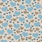 Blue and Brown Hearts Tile Pattern Repeat Background