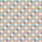 Blue Brown Seamless Diagonal French Checkered Pattern. Inclined Colorful Fabric Check Pattern Background. 45 degrees Classic