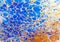 Blue and brown spotted Ebru pattern