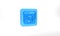 Blue Browser setting icon isolated on grey background. Adjusting, service, maintenance, repair, fixing. Glass square