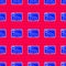 Blue Browser setting icon isolated seamless pattern on red background. Adjusting, service, maintenance, repair, fixing