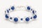 Blue bubbles bracelet with swarovski crystals
