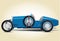 Blue Bugatti 37A.