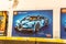 Blue Bugatti Chiron by LEGO Technic at Mondial Paris Motor Show, LEGO Bugatti exhibition site