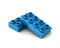 Blue building toy bricks 3d illustration