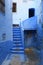 Blue buildings in Chefchaouen old city,Morocco