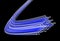 Blue bundle of fiber optic cables