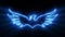 Blue Burning Eagle Animated Logo Loopable with Light Rays