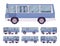 Blue bus set