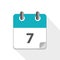 Blue business calendar 7 icon
