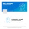 Blue Business Logo Template for Advanced, cyber, future, human, mind. Facebook Timeline Banner Design. vector web banner