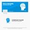 Blue Business Logo Template for Advanced, cyber, future, human, mind. Facebook Timeline Banner Design. vector web banner