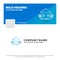 Blue Business Logo Template for agriculture, urban, ecology, environment, farming. Facebook Timeline Banner Design. vector web