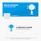 Blue Business Logo Template for Analysis, Search, information, research, Security. Facebook Timeline Banner Design. vector web