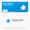 Blue Business Logo Template for Asteroid, astronomy, meteor, space, comet. Facebook Timeline Banner Design. vector web banner