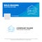 Blue Business Logo Template for Automation, home, house, smart, network. Facebook Timeline Banner Design. vector web banner
