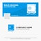 Blue Business Logo Template for Bank, deposit, safe, safety, strongbox. Facebook Timeline Banner Design. vector web banner