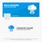 Blue Business Logo Template for Bomb, explosion, nuclear, special, war. Facebook Timeline Banner Design. vector web banner