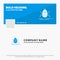 Blue Business Logo Template for Bug, bugs, insect, testing, virus. Facebook Timeline Banner Design. vector web banner background