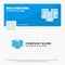 Blue Business Logo Template for Center, centre, data, database, server. Facebook Timeline Banner Design. vector web banner