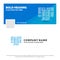 Blue Business Logo Template for Center, centre, data, database, server. Facebook Timeline Banner Design. vector web banner
