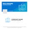 Blue Business Logo Template for Cloud, game, online, streaming, video. Facebook Timeline Banner Design. vector web banner