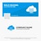 Blue Business Logo Template for cloud, storage, computing, data, flow. Facebook Timeline Banner Design. vector web banner