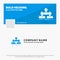 Blue Business Logo Template for Company, employee, group, people, team. Facebook Timeline Banner Design. vector web banner