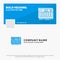 Blue Business Logo Template for Controller, keyboard, keys, midi, sound. Facebook Timeline Banner Design. vector web banner