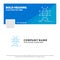 Blue Business Logo Template for Distribution, grid, infrastructure, network, smart. Facebook Timeline Banner Design. vector web