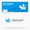 Blue Business Logo Template for failure, fail, sad, depression, time. Facebook Timeline Banner Design. vector web banner